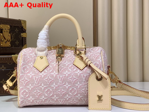 Louis Vuitton Speedy Bandouliere 20 Monogram Embleme Rose Ruban M2A039 Replica
