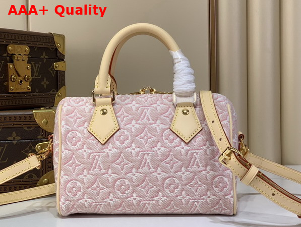 Louis Vuitton Speedy Bandouliere 20 Monogram Embleme Rose Ruban M2A039 Replica