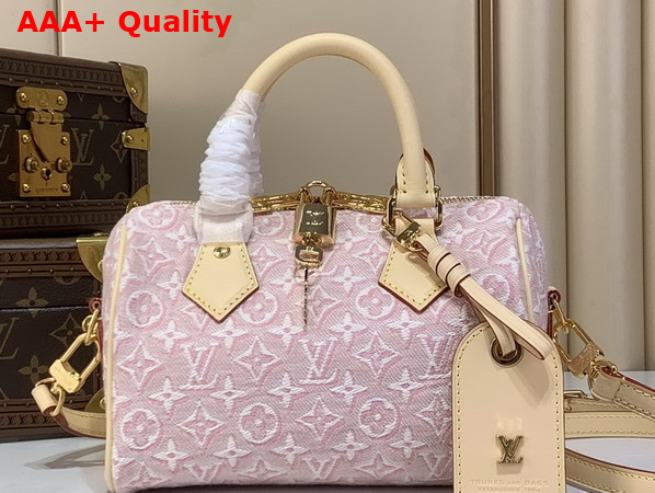 Louis Vuitton Speedy Bandouliere 20 Monogram Embleme Rose Ruban M2A039 Replica