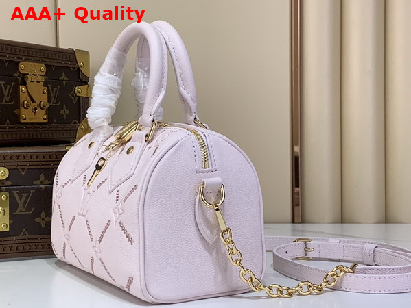 Louis Vuitton Speedy Bandouliere 20 Monogram Empreinte Couture Leather Light Bliss Couture M28529 Replica