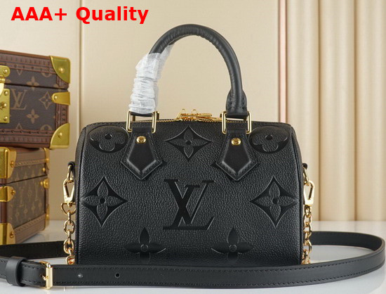 Louis Vuitton Speedy Bandouliere 20 Monogram Empreinte Leather Black M58953 Replica