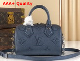 Louis Vuitton Speedy Bandouliere 20 Monogram Empreinte Leather Navy Nacre M58958 Replica