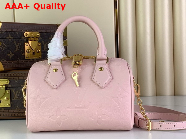 Louis Vuitton Speedy Bandouliere 20 Pink Opale Monogram Empreinte Leather M47136 Replica