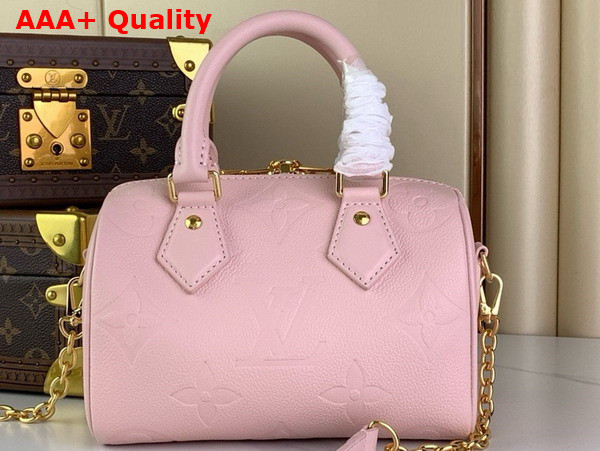Louis Vuitton Speedy Bandouliere 20 Pink Opale Monogram Empreinte Leather M47136 Replica