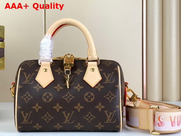 Louis Vuitton Speedy Bandouliere 20 Pink Orange Monogram Coated Canvas M46594 Replica
