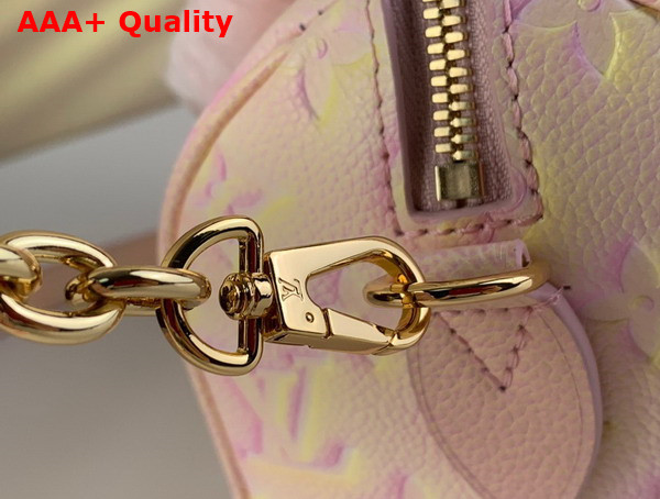 Louis Vuitton Speedy Bandouliere 20 Pink Sprayed and Embossed Grained Cowhide Leather Replica