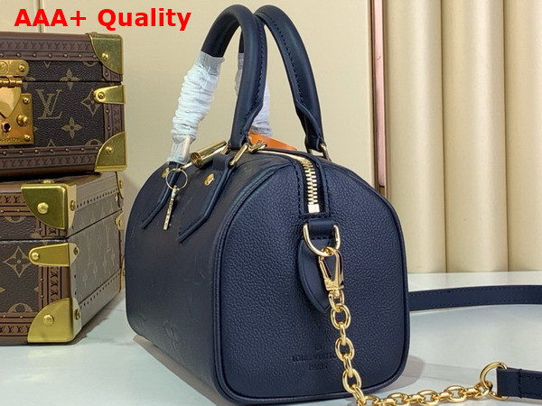 Louis Vuitton Speedy Bandouliere 20 in Navy Blue Monogram Empreinte Leather Replica