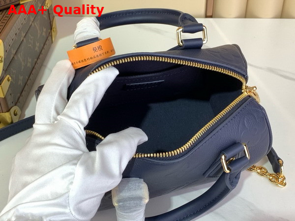 Louis Vuitton Speedy Bandouliere 20 in Navy Blue Monogram Empreinte Leather Replica