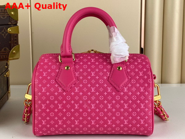 Louis Vuitton Speedy Bandouliere 20 in Pink Small Monogram Motif Embossed Calfskin M22286 Replica