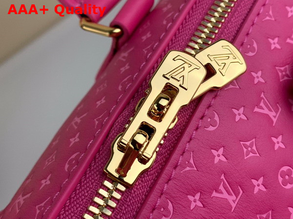 Louis Vuitton Speedy Bandouliere 20 in Pink Small Monogram Motif Embossed Calfskin M22286 Replica