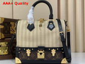 Louis Vuitton Speedy Bandouliere 22 Trunk Collection Beige and Monogram Coated Canvas and Textile M28761 Replica