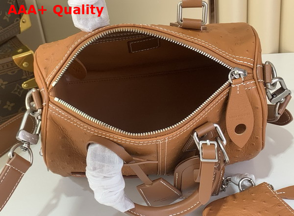 Louis Vuitton Speedy Bandouliere 25 Bag in Natural Ostrich Leather N89119 Replica