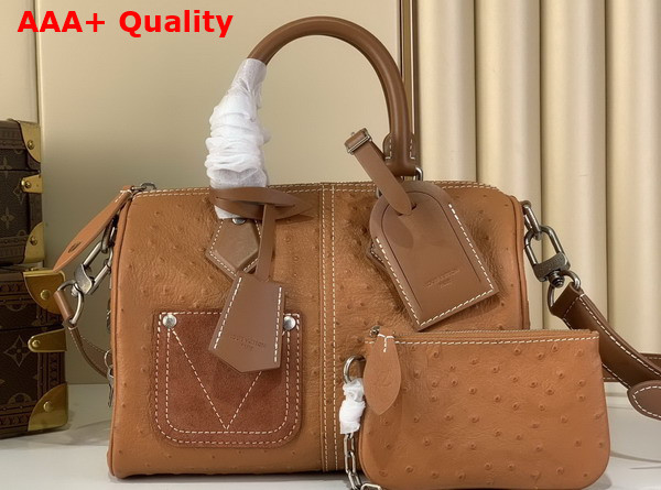 Louis Vuitton Speedy Bandouliere 25 Bag in Natural Ostrich Leather N89119 Replica