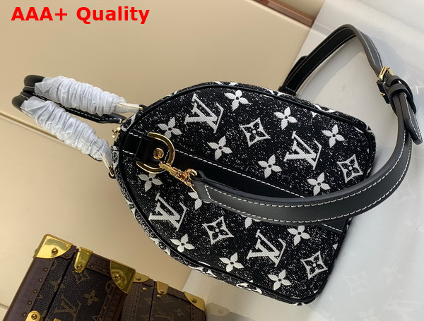 Louis Vuitton Speedy Bandouliere 25 Black Denim Jacquard Textile Replica