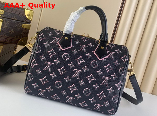 Louis Vuitton Speedy Bandouliere 25 Black Monogram Coated Canvas M20852 Replica