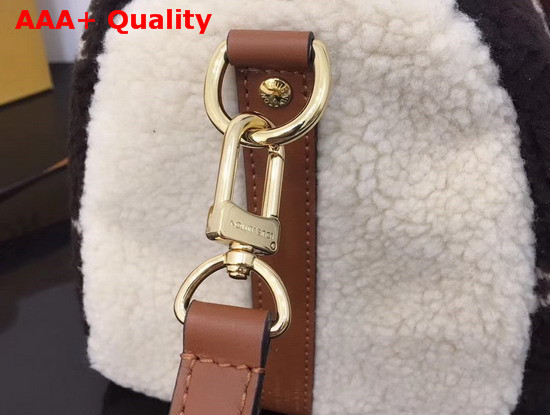 Louis Vuitton Speedy Bandouliere 25 Brown and Creme Beige Shearling M55422 Replica