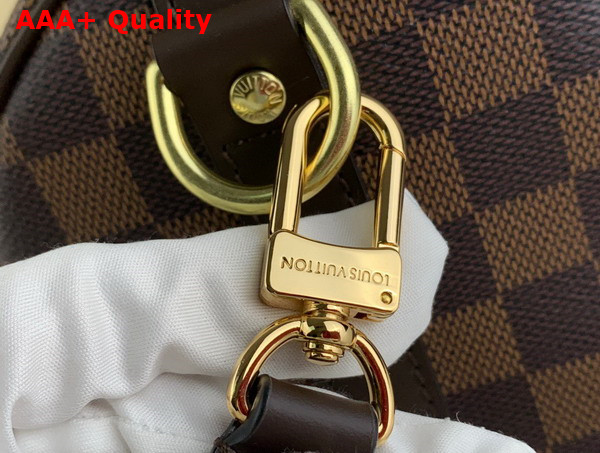Louis Vuitton Speedy Bandouliere 25 Damier Ebene Coated Canvas Braided Handles and Strap N40450 Replica