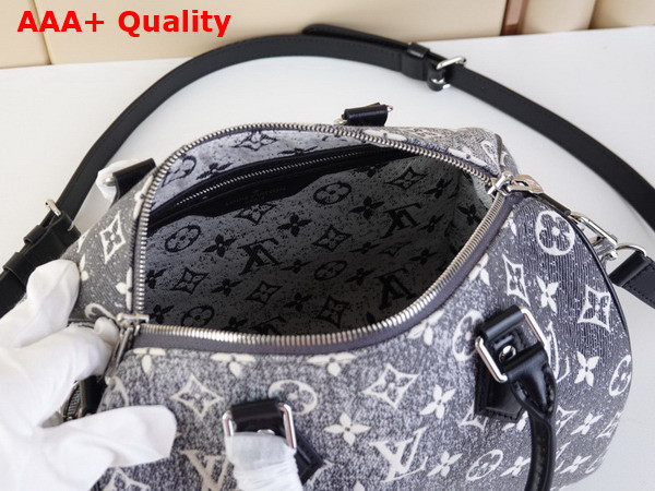 Louis Vuitton Speedy Bandouliere 25 Gray Monogram Jacquard Denim M21464 Replica