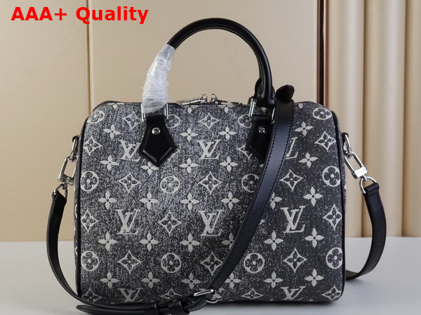 Louis Vuitton Speedy Bandouliere 25 Gray Monogram Jacquard Denim M21464 Replica