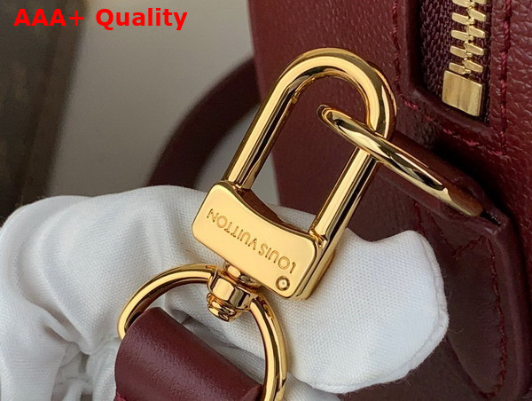 Louis Vuitton Speedy Bandouliere 25 Handbag in Burgundy Monogram Empreinte Leather Replica