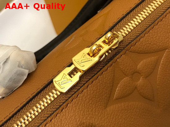 Louis Vuitton Speedy Bandouliere 25 Handbag in Caramel Embossed Monogram Empreinte Leather with an Oversized LV Pattern and a Bold Leopard Print on the Sides M45840 Replica