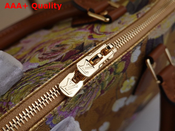 Louis Vuitton Speedy Bandouliere 25 Handbag in Metallic Gold Color Coated Canvas M21317 Replica