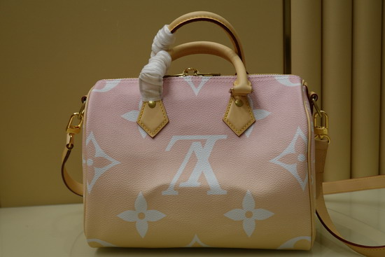 Louis Vuitton Speedy Bandouliere 25 Light Pink Monogram Giant Coated Canvas M45724 Replica