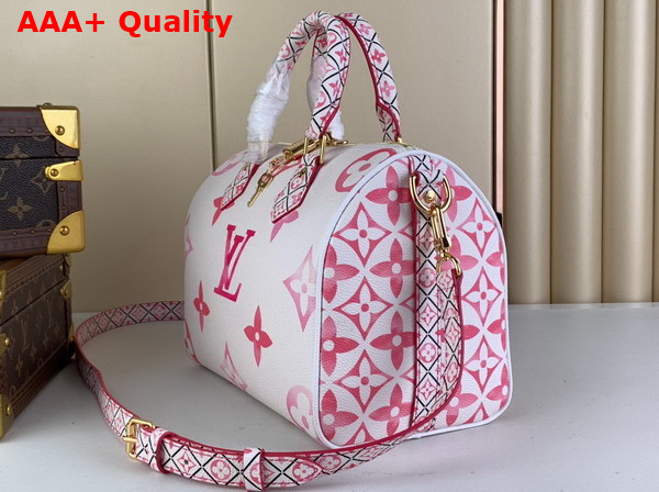 Louis Vuitton Speedy Bandouliere 25 in Pink Monogram Coated Canvas M23073 Replica