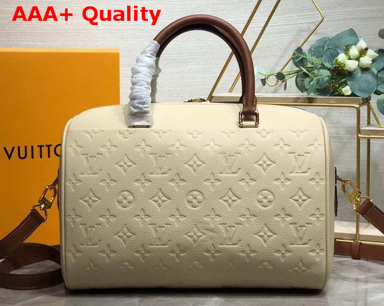 Louis Vuitton Speedy Bandouliere 30 Cream Monogram Empreinte Leather Replica