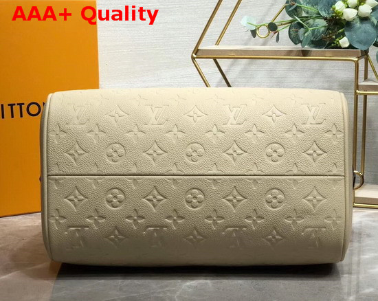 Louis Vuitton Speedy Bandouliere 30 Cream Monogram Empreinte Leather Replica