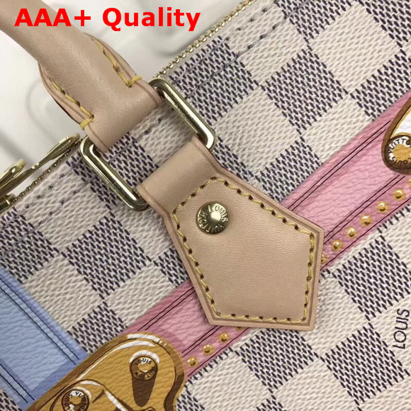 Louis Vuitton Speedy Bandouliere 30 Damier Azur Canvas N41063 Replica