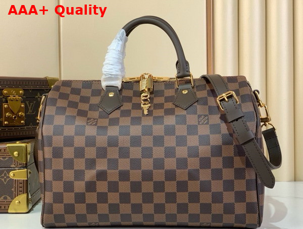 Louis Vuitton Speedy Bandouliere 30 Damier Ebene Canvas N40590 Replica