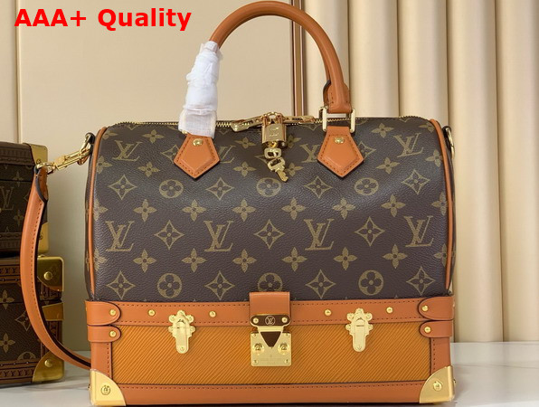 Louis Vuitton Speedy Bandouliere 30 Monogram Brown Calfskin Trunk Edition M29199 Replica