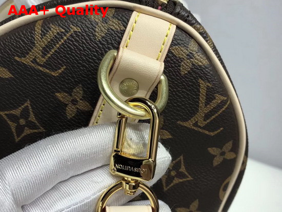 Louis Vuitton Speedy Bandouliere 30 Monogram Coated Canvas with Gold or Silver Tone Fused Metallic Foil Motifs M44365 Replica