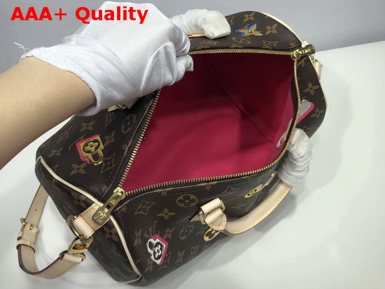 Louis Vuitton Speedy Bandouliere 30 Monogram Coated Canvas with Gold or Silver Tone Fused Metallic Foil Motifs M44365 Replica
