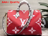 Louis Vuitton Speedy Bandouliere 30 Rouge Monogram Coated Canvas XL and Mini Monogram Motifs M44573 Replica