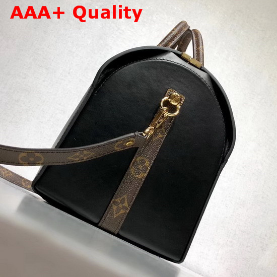 Louis Vuitton Speedy Doctor 25 Black Calf Leather with Monogram Canvas Replica