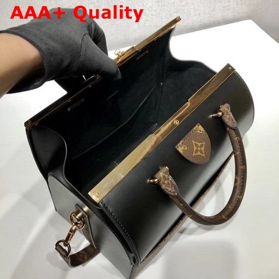 Louis Vuitton Speedy Doctor 25 Black Calf Leather with Monogram Canvas Replica