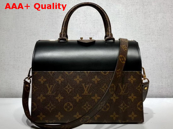 Louis Vuitton Speedy Doctor 25 Black Calf Leather with Monogram Canvas Replica