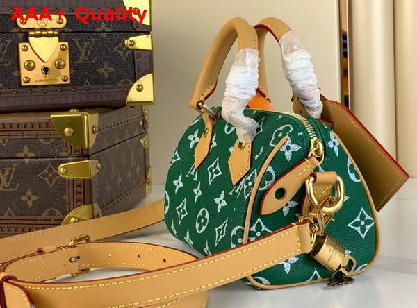 Louis Vuitton Speedy P9 Bandouliere 18 Bag in Green Monogram Leather Replica