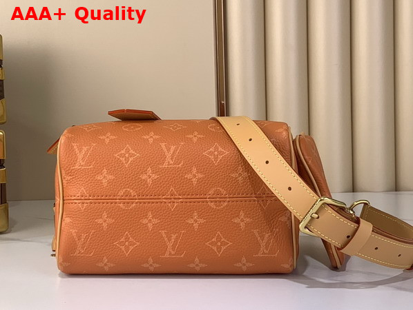 Louis Vuitton Speedy P9 Bandouliere 20 Ochre Calfskin Leather Monogram with a Printed Twill Effect M28307 Replica