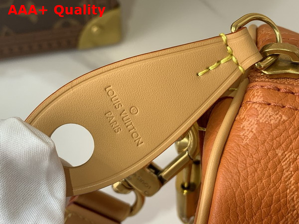 Louis Vuitton Speedy P9 Bandouliere 20 Ochre Calfskin Leather Monogram with a Printed Twill Effect M28307 Replica