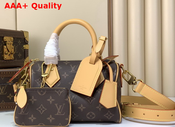 Louis Vuitton Speedy P9 Bandouliere 20 in Brown Monogram Calfskin Leather Replica