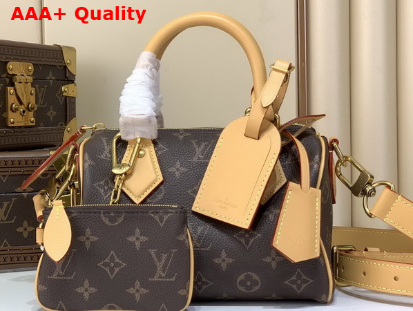 Louis Vuitton Speedy P9 Bandouliere 20 in Brown Monogram Calfskin Leather Replica