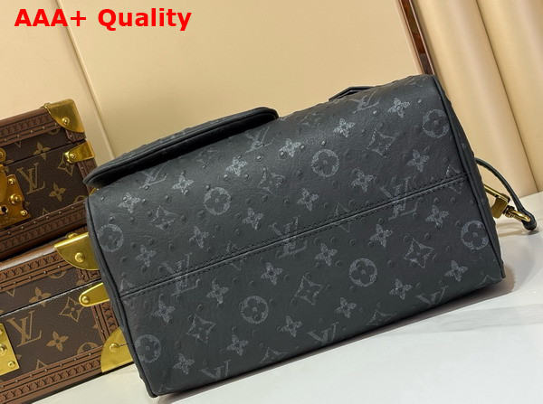 Louis Vuitton Speedy P9 Bandouliere 25 Bag in Black Ostrich Leather Replica
