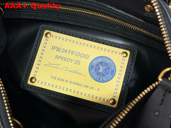 Louis Vuitton Speedy P9 Bandouliere 25 Bag in Black Ostrich Leather Replica