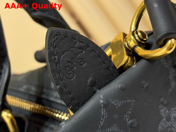 Louis Vuitton Speedy P9 Bandouliere 25 Bag in Black Ostrich Leather Replica