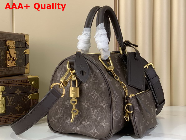 Louis Vuitton Speedy P9 Bandouliere 25 Coffee Bean Calfskin Leather Monogram Print M27974 Replica