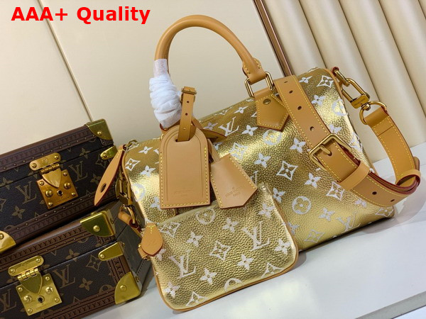 Louis Vuitton Speedy P9 Bandouliere 25 Gold Monogram Leather Replica