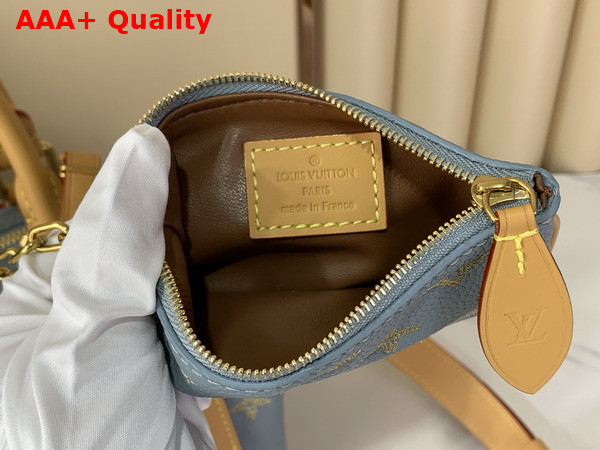 Louis Vuitton Speedy P9 Bandouliere 25 Golden Silk Blue Calfskin Leather M28080 Replica